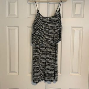 Black and white mini dress